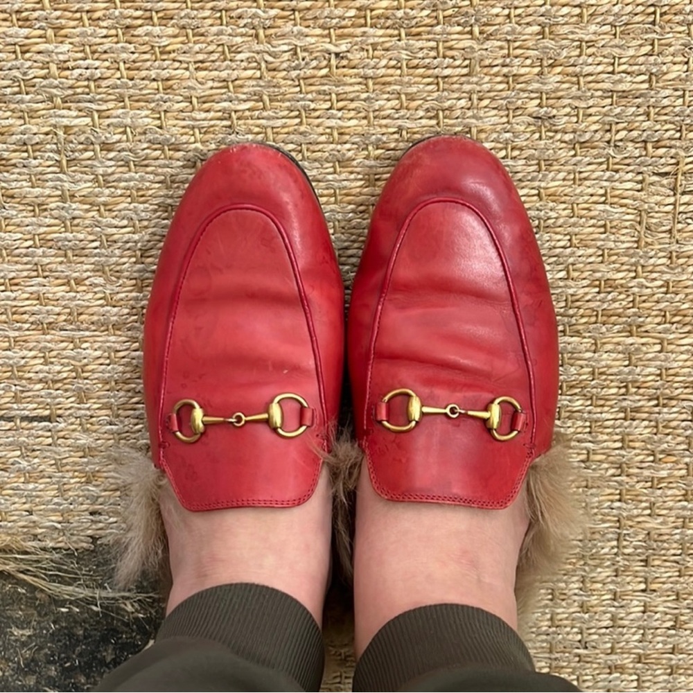 Gucci fur mules. Authentic! Still available!